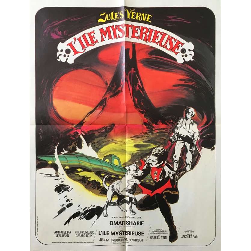 THE MYSTERIOUS ISLAND Original Movie Poster - 23x32 in. - 1973 - Juan Antonio Bardem, Omar Sharif