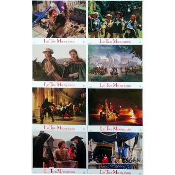 THE THREE MUSQUETEERS Original Lobby Cards x8 - 9x12 in. - 1993 - Stephen Herek, Charlie Sheen