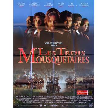 LES TROIS MOUSQUETAIRES Affiche de film - 120x160 cm. - 1993 - Charlie Sheen, Stephen Herek