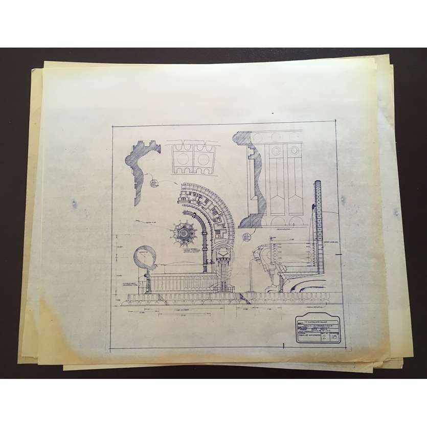 DUNE Lot de Blueprints - Palace de l'empereur - 1982 - Kyle McLachlan, David Lynch