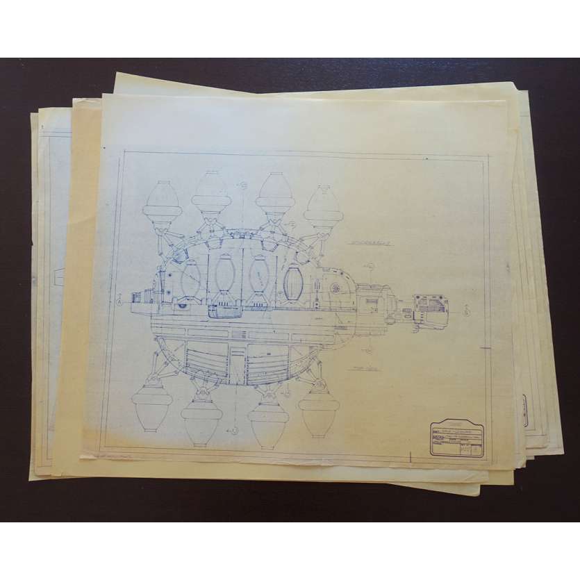 DUNE Lot de Blueprints - Moissoneuse d'Epice - 1982 - Kyle McLachlan, David Lynch