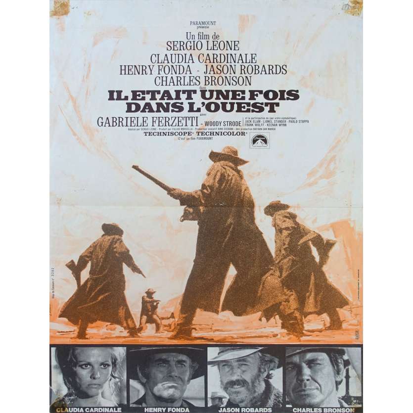 IL ETAIT UNE FOIS DANS L'OUEST Affiche de film - 40x60 cm. - 1968 - Henry Fonda, Sergio Leone