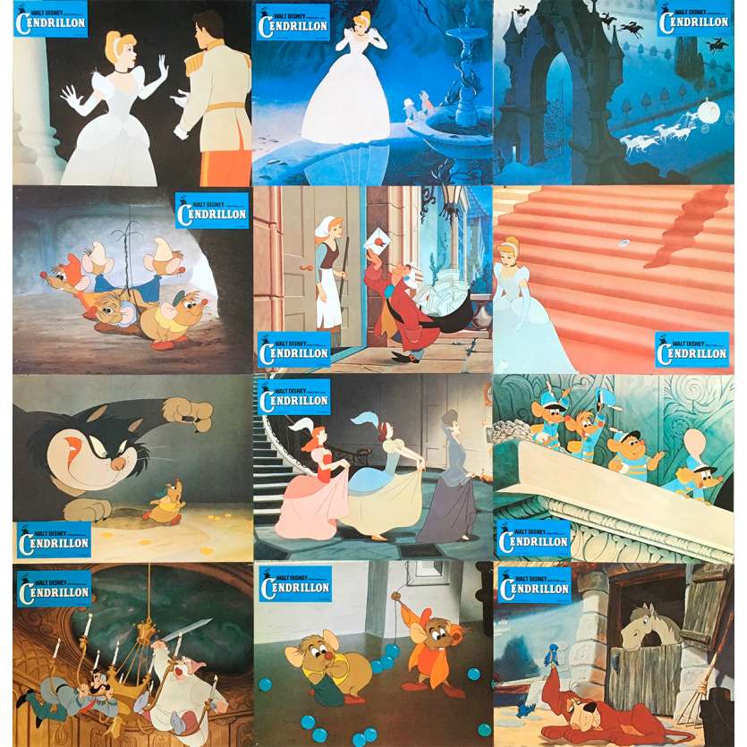 CENDRILLON Photos de film x12 - 21x30 cm. - 1950 - Ilien Woods, Walt Disney