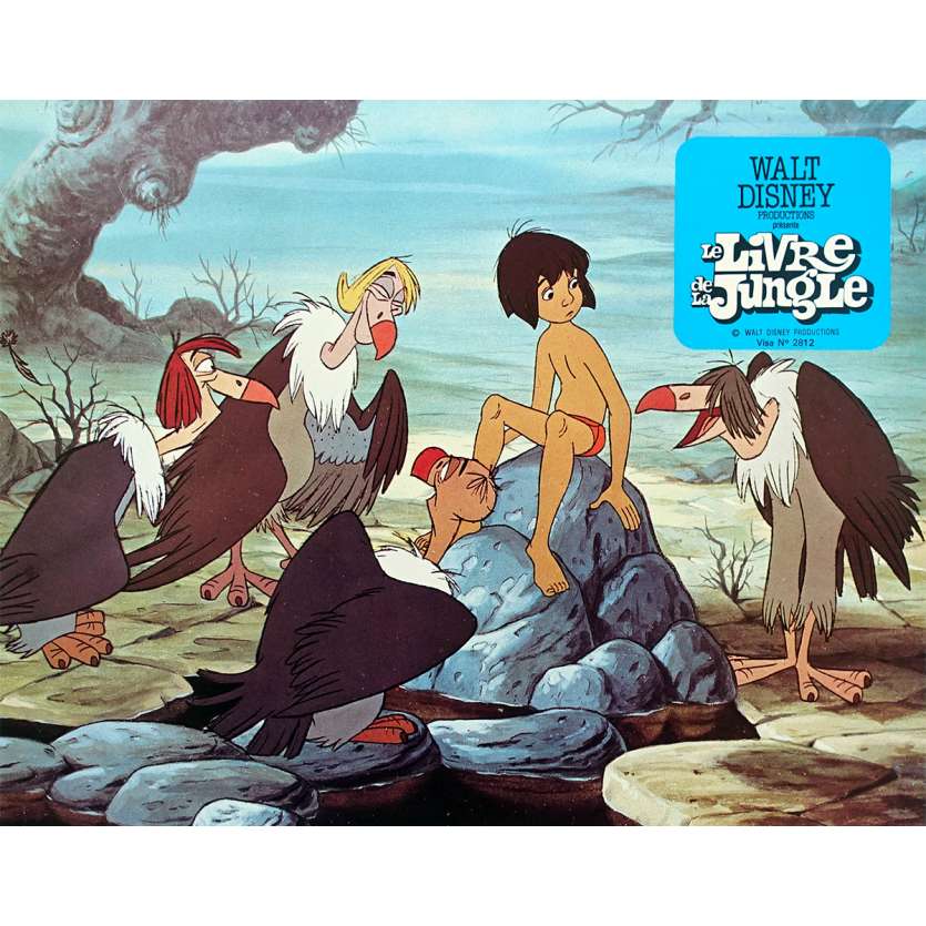 THE JUNGLE BOOK Original Lobby Card N01 - 9x12 in. - 1967 - Walt Disney, Louis Prima