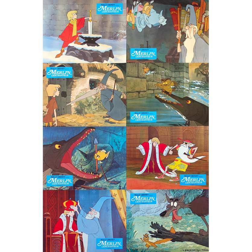 THE SWORD AND THE STONE Original Lobby Cards Set B - x8 - 10x12 in. - R1980 - Walt Disney, Rickie Sorensen