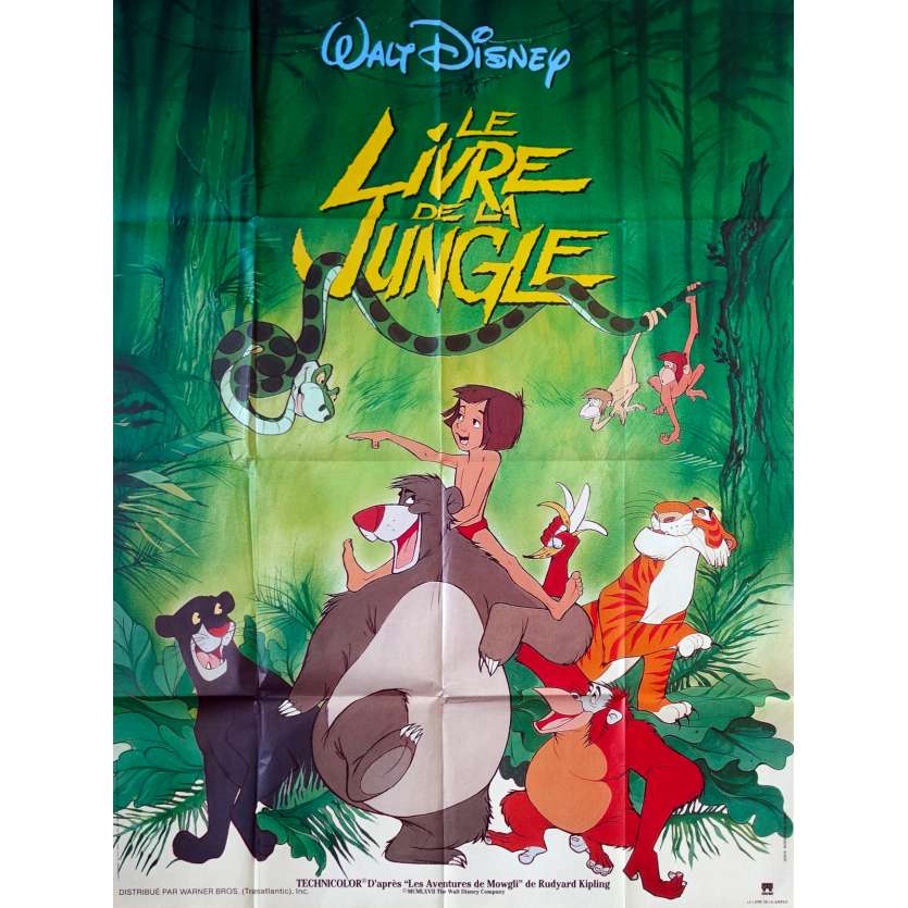 LE LIVRE DE LA JUNGLE Affiche de film - 120x160 cm. - R1970 - Louis Prima, Walt Disney