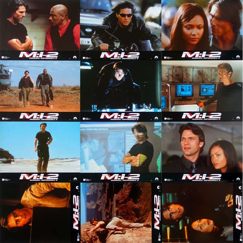 MISSION IMPOSSIBLE 2 Original Lobby Cards x12 - 9x12 in. - 2000 - John Woo, Tom Cruise