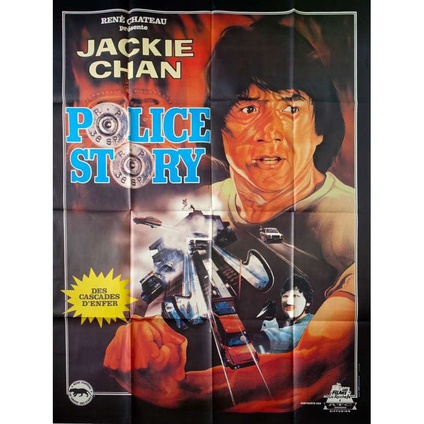 POLICE STORY Affiche de film - 120x160 cm. - 1985 - Maggie Cheung, Jackie Chan