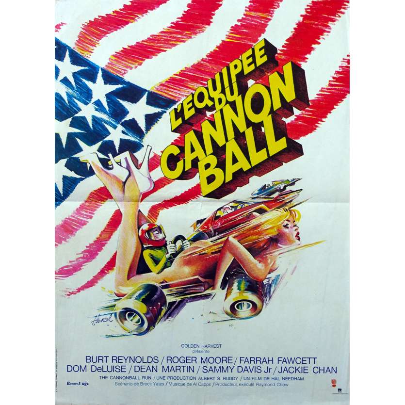 THE CANNONBALL RUN Original Movie Poster - 15x21 in. - 1981 - Hal Needham, Burt Reynolds