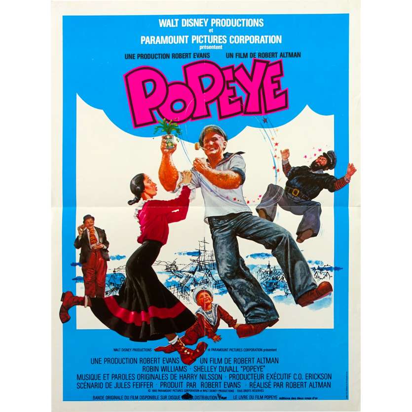 POPEYE Original Movie Poster - 15x21 in. - 1980 - Robert Altman, Shelley Duvall