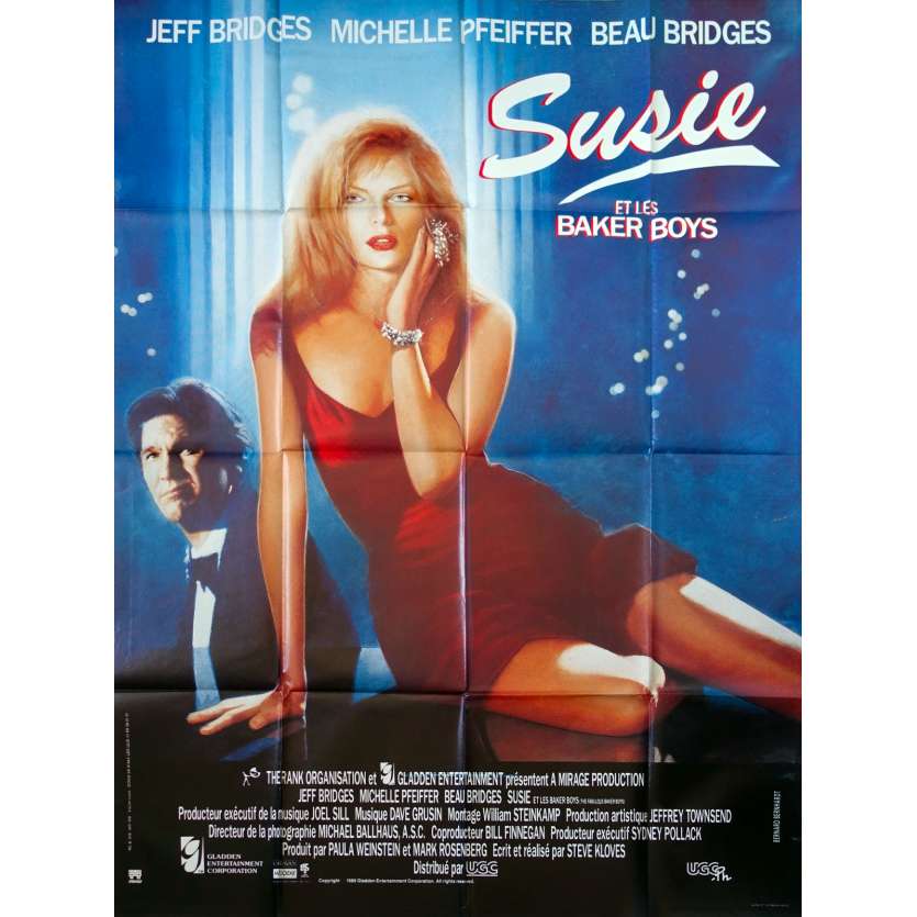 SUSIE ET LES BAKER BOYS Affiche de film - 120x160 cm. - 1989 - Michelle Pfeiffer, Steve Kloves