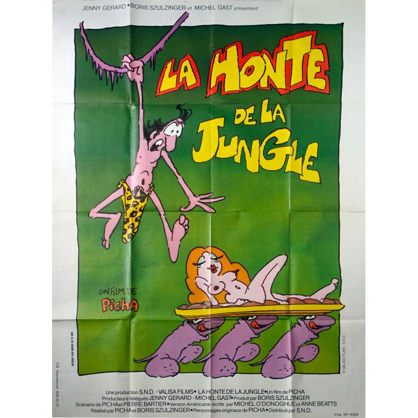 TARZOON LA HONTE DE LA JUNGLE Affiche de film - 120x160 cm. - 1975 - Bernard Dhéran, Picha