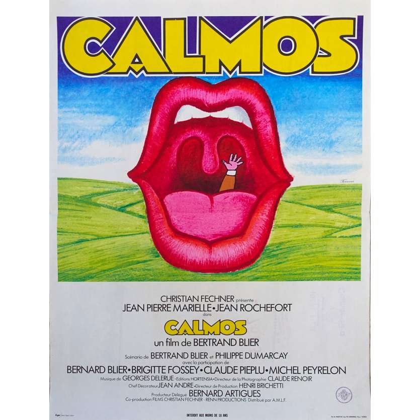 CALMOS Affiche de film  - 40x60 cm. - 1976 - Jean-Pierre Marielle, Jean Rochefort, Bernard Blier, Bertrand Blier