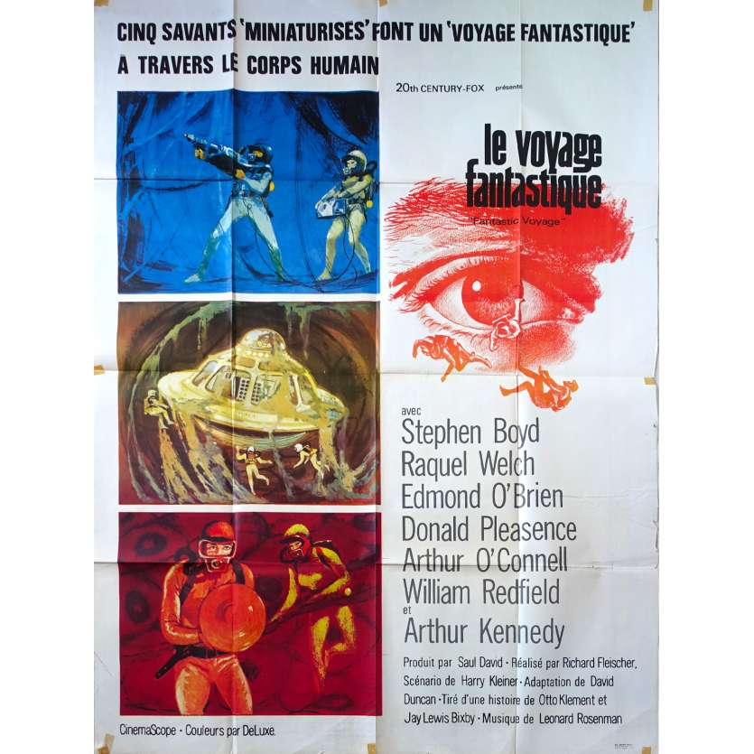 LE VOYAGE FANTASTIQUE Affiche de film - 120x160 cm. - 1966 - Rachel Welch, Richard Fleisher