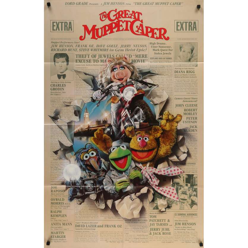 LA GRANDE AVENTURE DES MUPPETS Affiche de film  - 69x104 cm. - 1981 - Frank Oz, Jim Henson