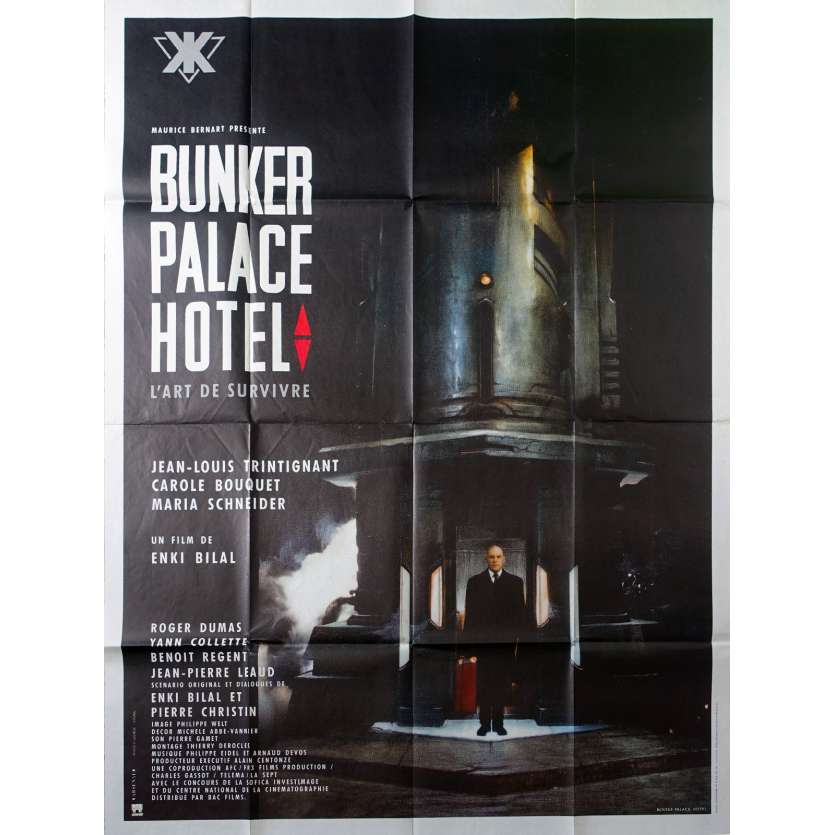 BUNKER PALACE HOTEL Original Movie Poster - 47x63 in. - 1989 - Enki Bilal, Jean-Louis Trintignant