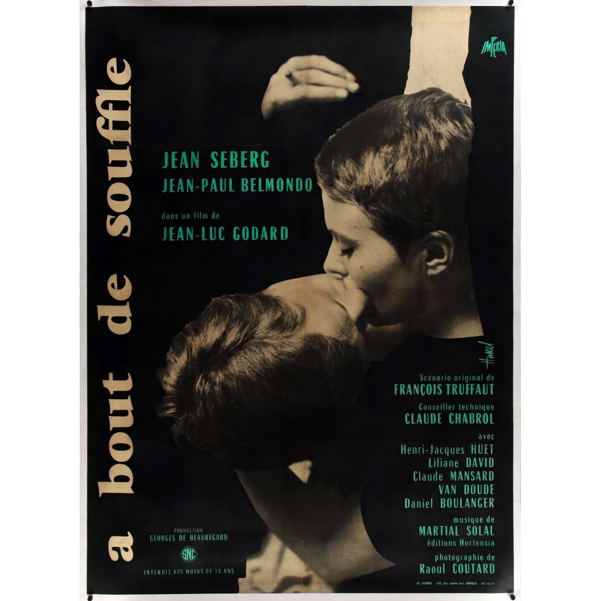 A Bout De Souffle Breathless Original French Movie Poster