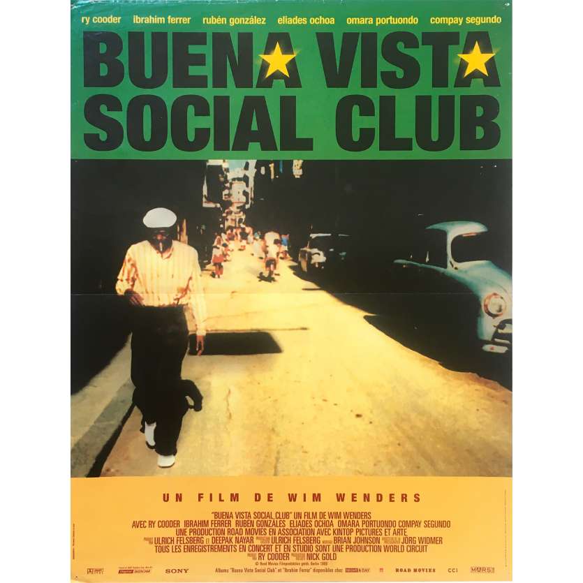 BUENA VISTA SOCIAL CLUB Affiche de film - 40x60 cm. - 1999 - Compay Segundo, Ibrahim Ferrer, Wim Wenders