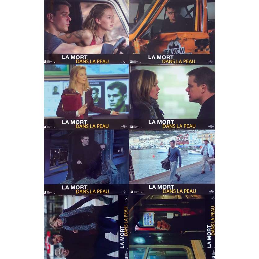 THE BOURNE SUPREMACY Original Lobby Cards x8 - 9x12 in. - 2004 - Paul Greengrass, Matt Damon