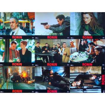 RONIN Original Lobby Cards x9 - 9x12 in. - 1998 - John Frankenheimer, Robert de Niro