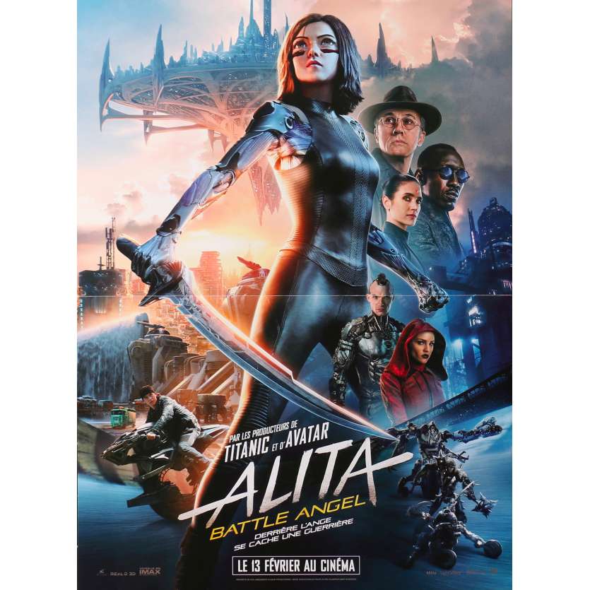 ALITA BATTLE ANGEL Affiche de film Prev. - 40x60 cm. - 2019 - Christoph Waltz, Robert Rodriguez