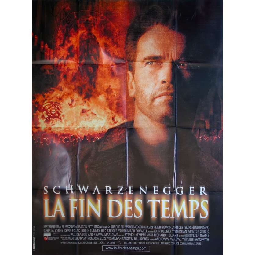 LA FIN DES TEMPS Affiche de film  - 120x160 cm. - 1999 - Arnold Schwarzenegger, Peter Hyams