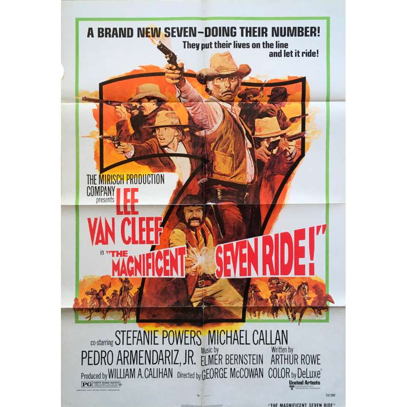 LA CHEVAUCHEE DES SEPT MERCENAIRES Affiche de film - 69x104 cm. - 1972 - Lee Van Cleef, George McCowan