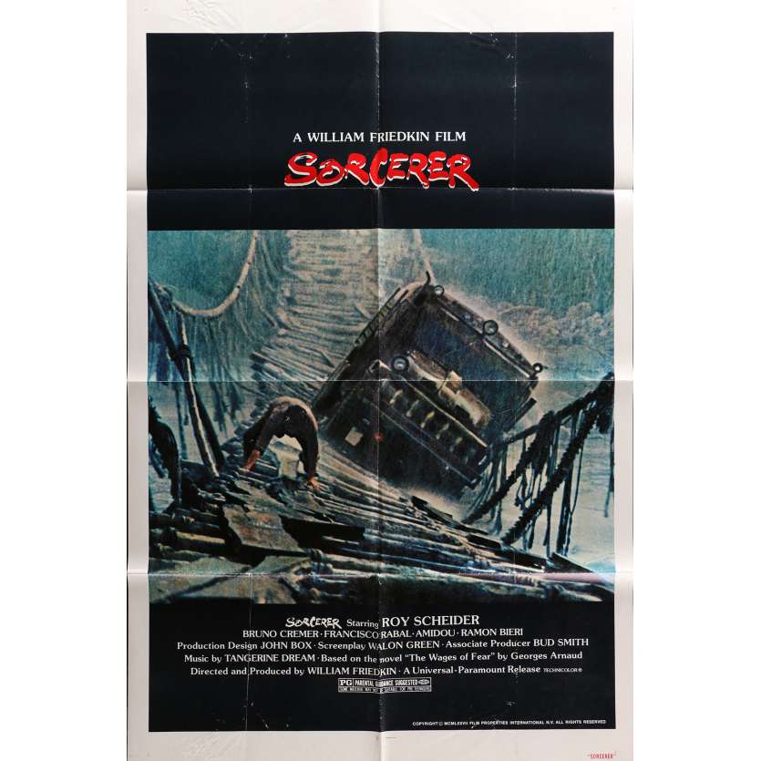 SORCERER Original Movie Poster - 27x41 in. - 1977 - William Friedkin, Roy Sheider