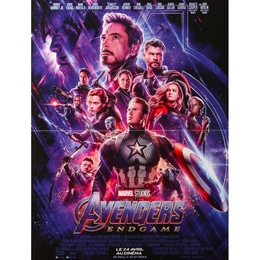 AVENGERS ENDGAME Affiche de film - 40x60 cm. - 2019 - Robert Downey Jr, Anthony Russo