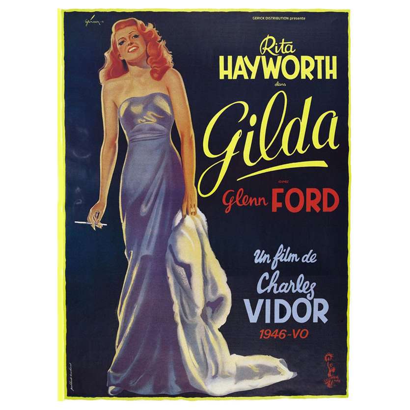 GILDA Affiche de film - 40x60 cm. - R1990 - Rita Hayworth, Charles Vidor