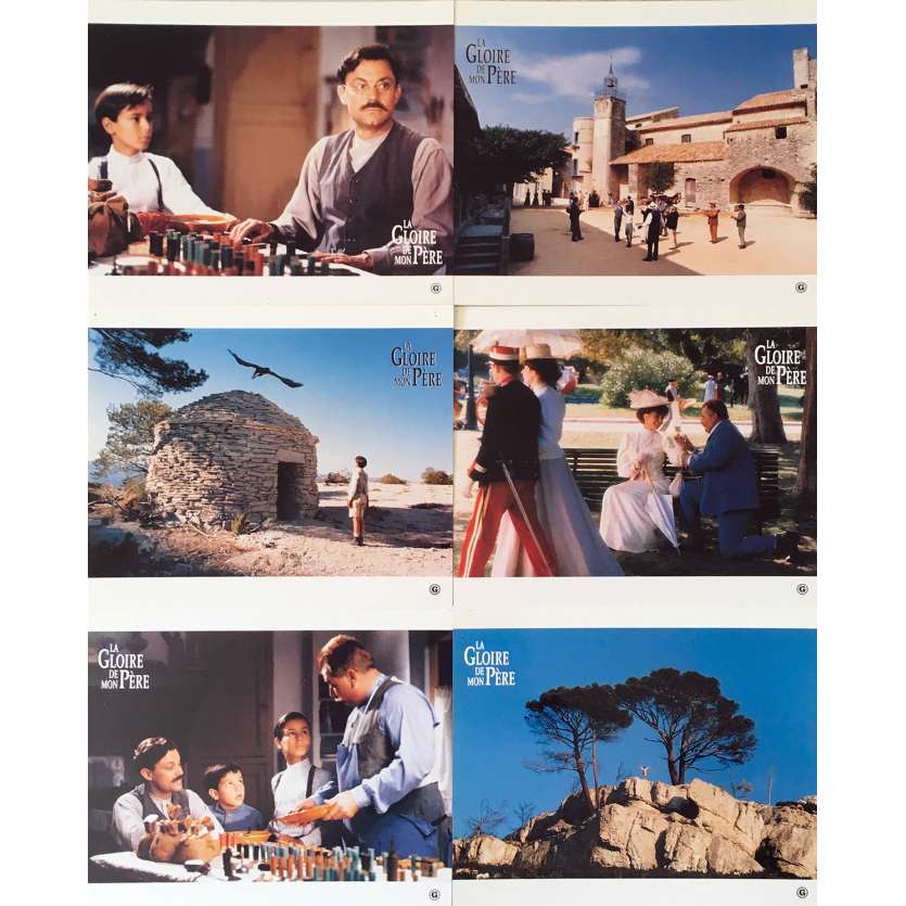 MY FATHER'S GLORY Original Lobby Cards  - 9x12 in. - 1990 - Yves Robert, Philippe Caubert