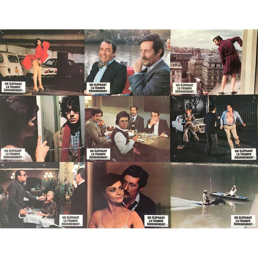 PARDON MON AFFAIRE Original Lobby Cards  - 9x12 in. - 1976 - Yves Robert, Jean Rochefort