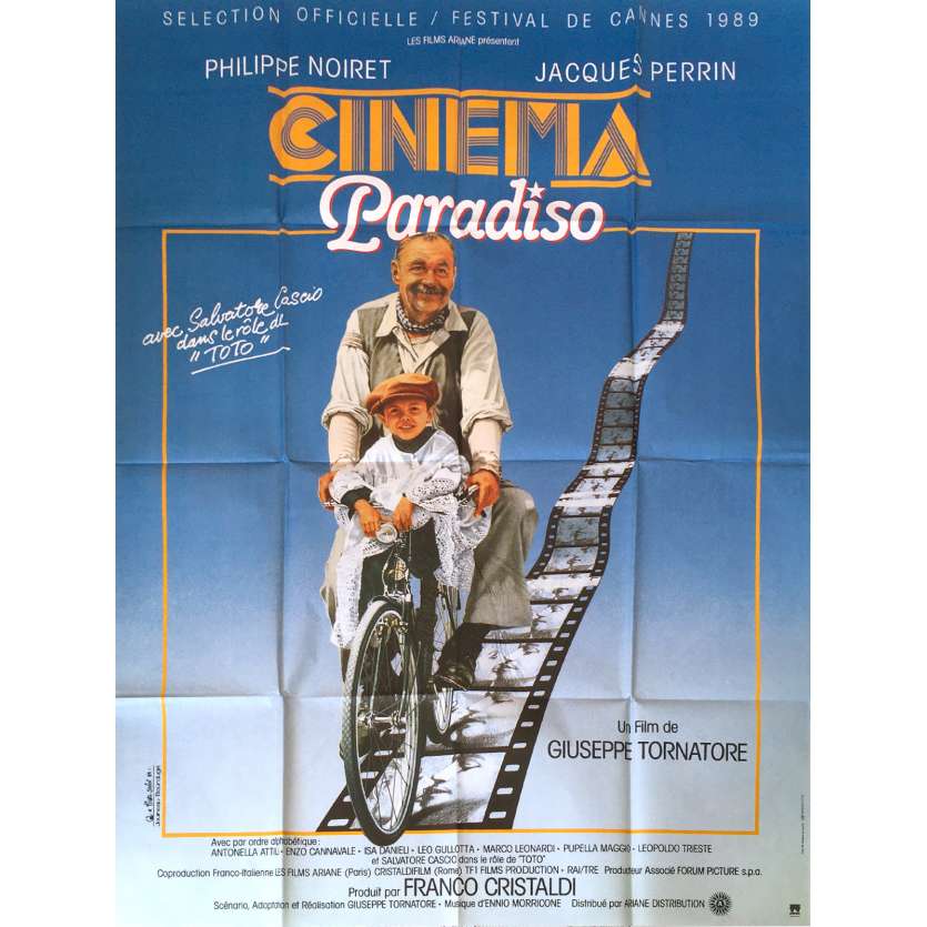 CINEMA PARADISO Affiche de film - 120x160 cm. - 1988 - Philippe Noiret, Giuseppe Tornatore