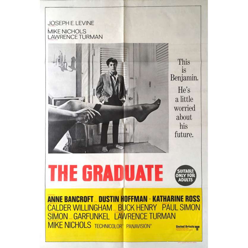 LE LAUREAT Affiche de film - 70x102 cm. - 1967 - Dustin Hoffman, Mike Nichols