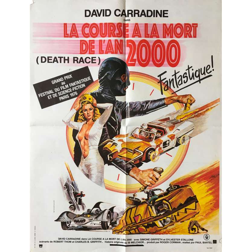 LA COURSE A LA MORT DE L'AN 2000 Affiche de film - 60x80 cm. - 1975 - Sylvester Stallone, David Carradine