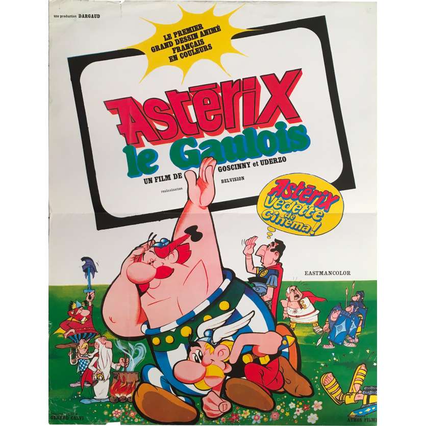 ASTERIX Original Movie Poster - 15x21 in. - 1967 - Ray Goossens, Roger Carel