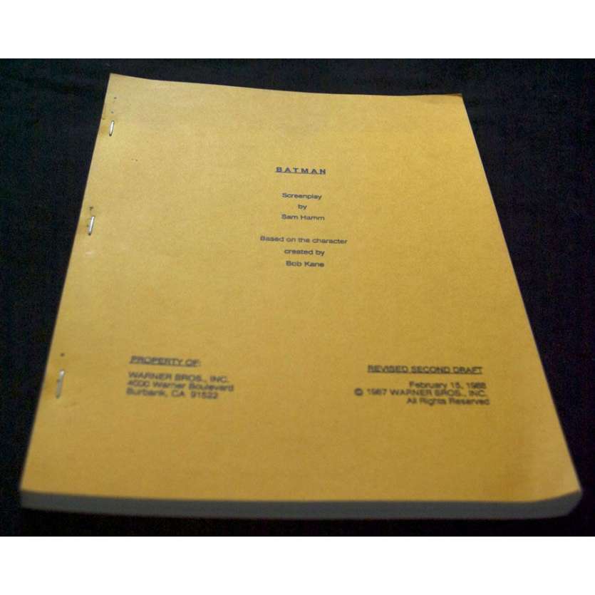 BATMAN Original Production Movie Script '87