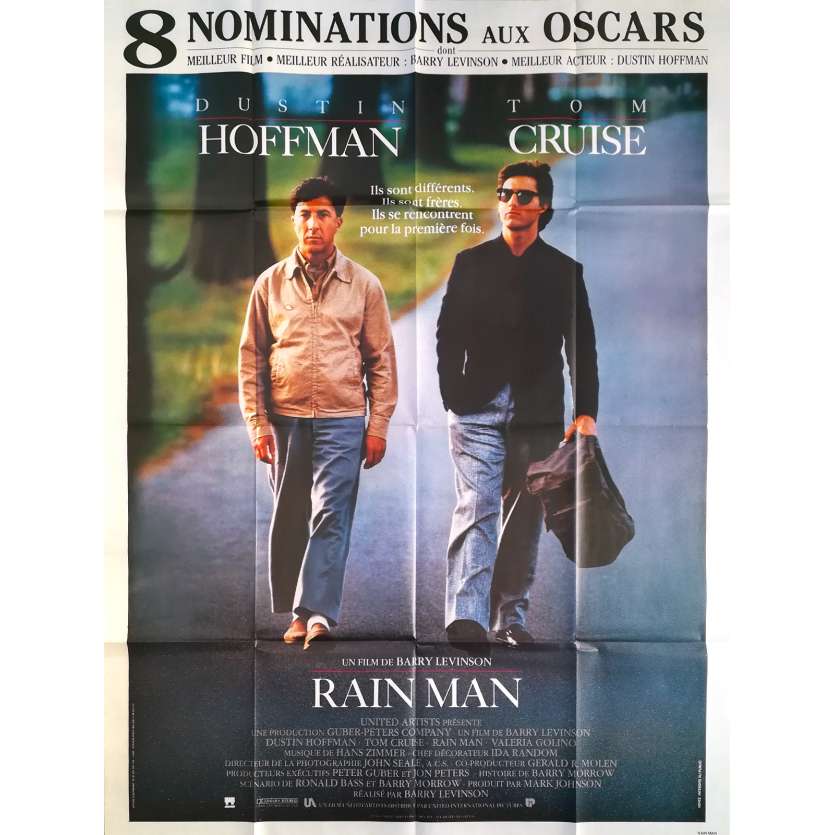 RAIN MAN Affiche de film - 120x160 cm. - 1988 - Dustin Hoffman, Tom Cruise, Barry Levinson