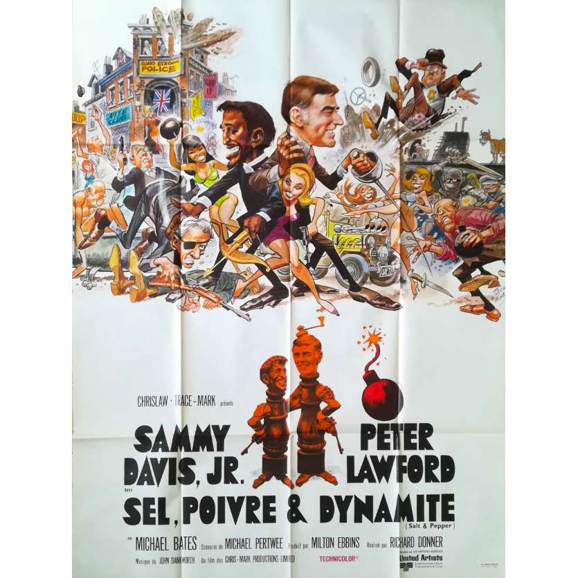 SEL POIVRE ET DYNAMITE Affiche de film - 120x160 cm. - 1968 - Sammy Davis Jr, Richard Donner