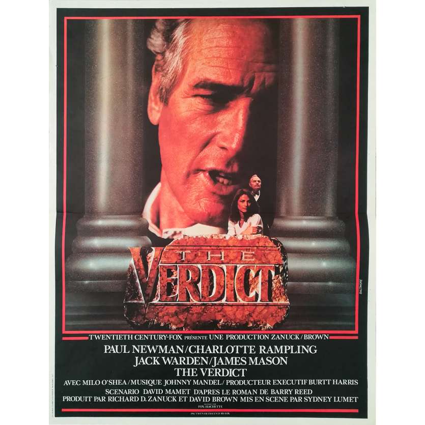 LE VERDICT Affiche de film - 40x60 cm. - 1982 - Paul Newman, Sydney Lumet