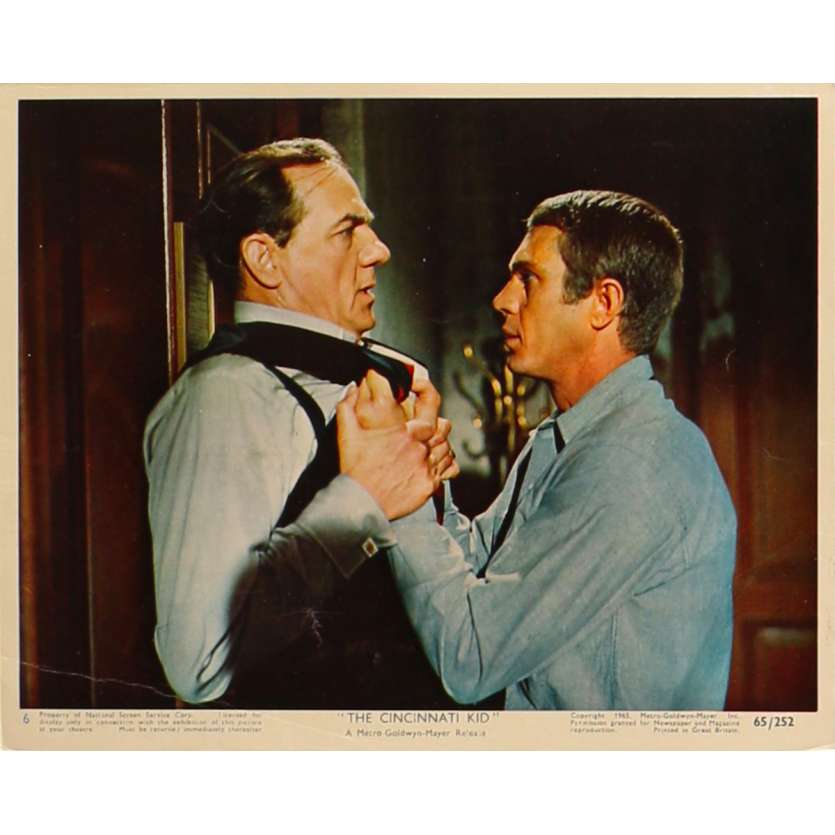 THE CINCINNATI KID Original Lobby Card N6 - 8x10 in. - 1965 - Norman Jewison, Steve McQueen