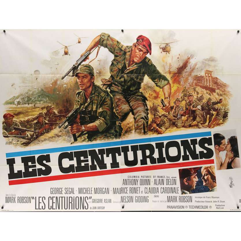 LES CENTURIONS Affiche de film française - 240x160 cm. - 1966 - Anthony Quinn, Alain Delon, Mark Robson