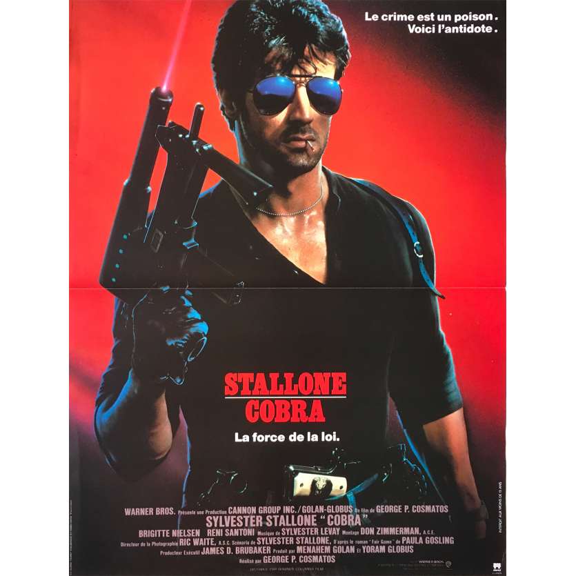 COBRA Affiche de film française  - 40x60 cm. - 1986 - Sylvester Stallone, George P. Cosmatos