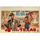 4 DU TEXAS Affiche de film  - 35x55 cm. - 1963 - Frank Sinatra, Dean Martin, Robert Aldrich