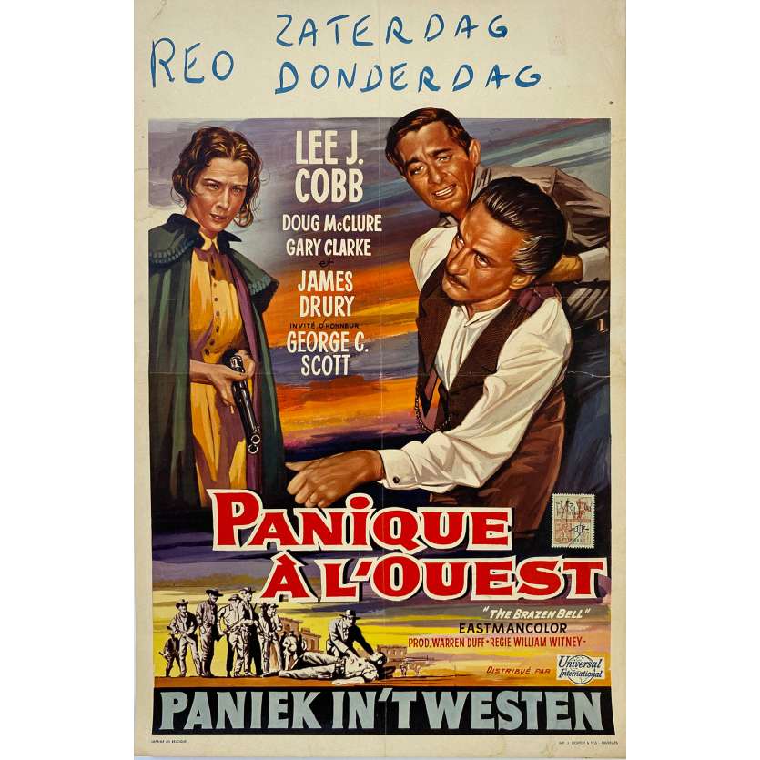 PANIQUE A L'OUEST Affiche de film - 35x55 cm. - 1962 - Lee J. Cobb, James Sheldon