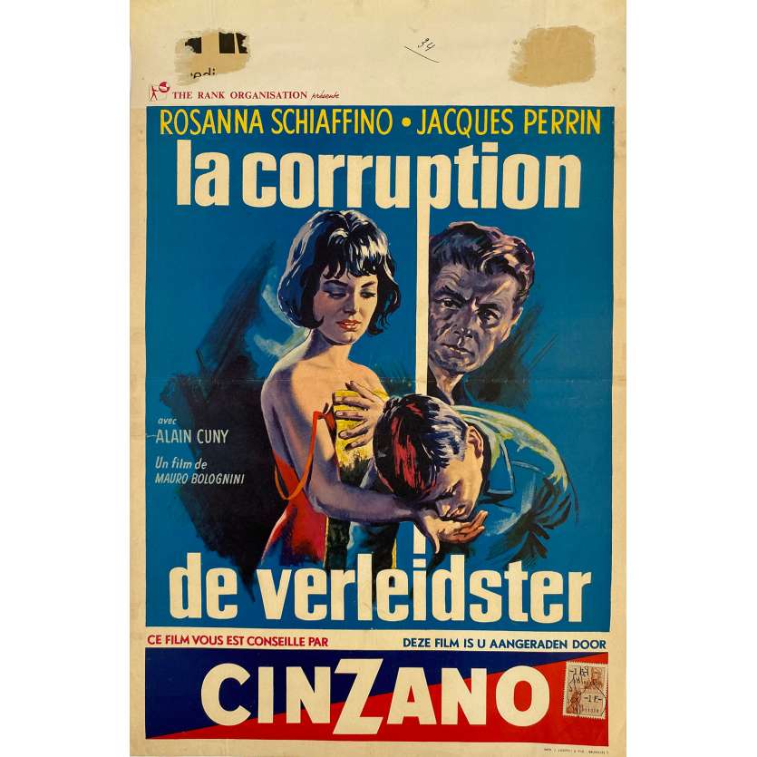 LA CORRUPTION Affiche de film  - 35x55 cm. - 1963 - Alain Cuny, Rosanna Schiaffino, Mauro Bolognini