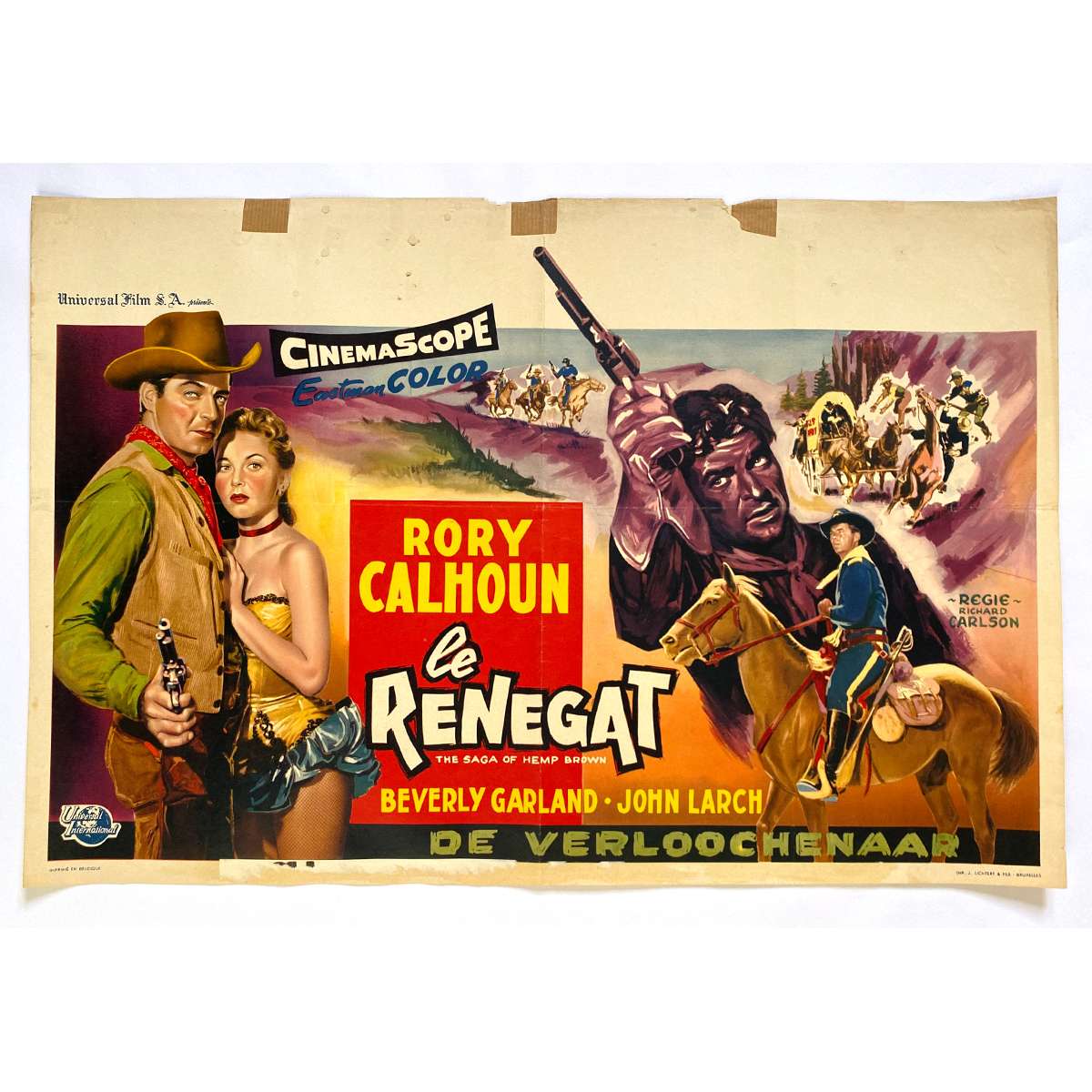 THE SAGA OF HEMP BROWN Belgian Movie Poster - 14x21 in. - 1958