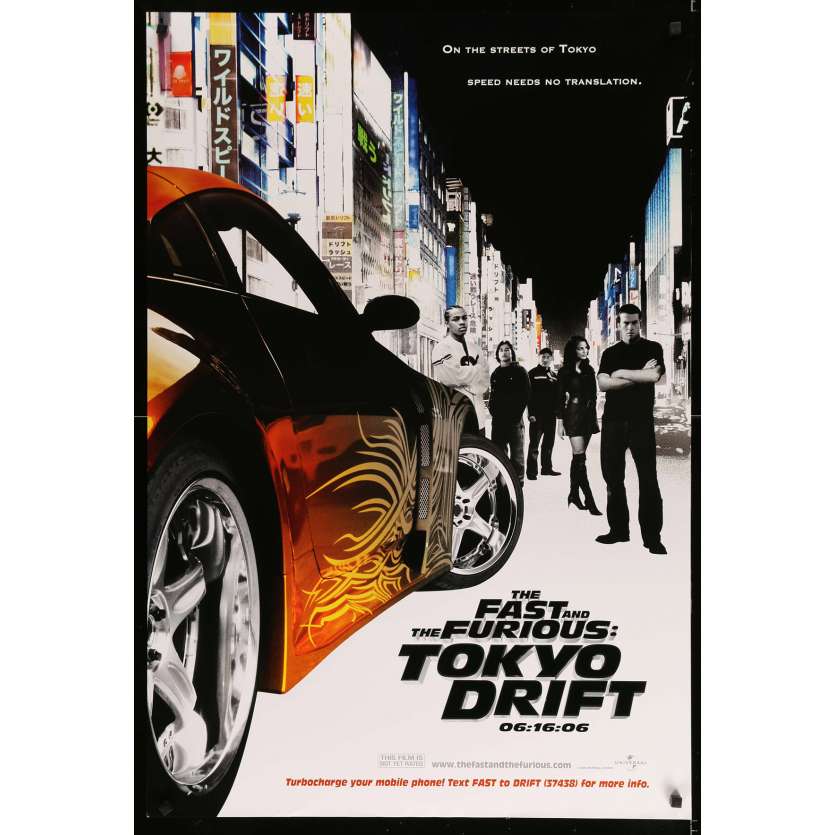 THE FAST AND THE FURIOUS : TOKYO DRIFT Original Movie Poster - 27x40 in. - 2006 - Justin Lin, Lucas Black