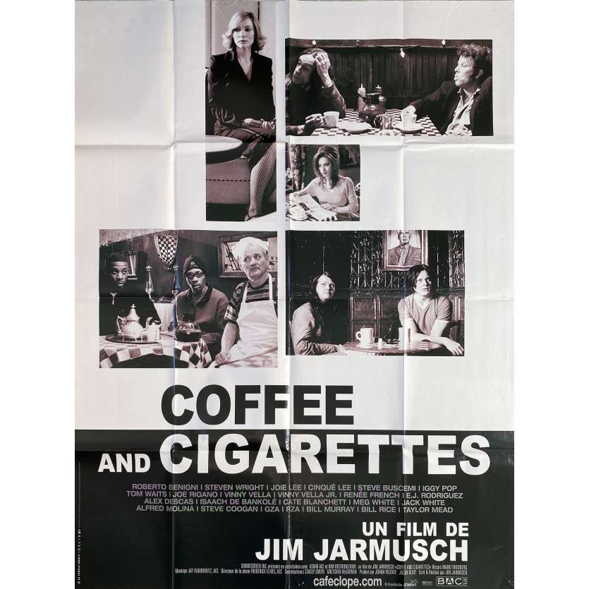 COFFEE AND CIGARETTES Affiche de film - 120x160 cm. - 2003 - Bill Murray, Tom Waits, Jim Jarmusch