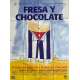 FRAISE ET CHOCOLAT Affiche de film - 120x160 cm. - 1993 - Jorge Perugorría, Tomás Gutiérrez Alea